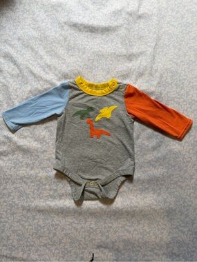Christian Robinson Target Dino Colorblock L/S Onesie 6-9M